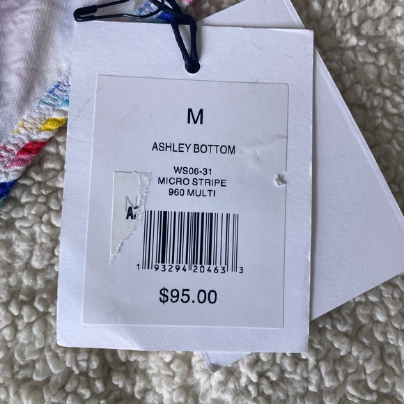 Onia Ashley Bottom Micro Striped SZ M - Picture 5 of 6
